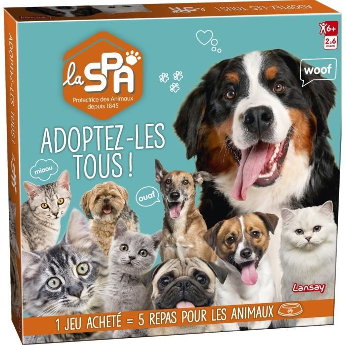 LANSAY - SPA® - ADOPTEZ-LES TOUS ! - Jeu de société - 2 à 6 joueurs - Dès 6 ans