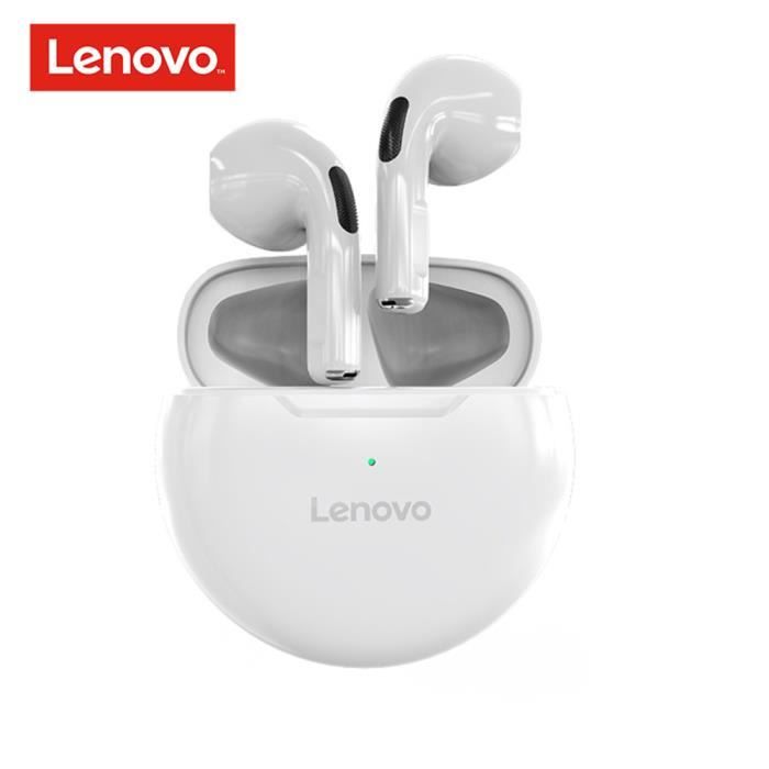 Lenovo HT38 Blanc TWS Écouteurs Stéréo Casque Sans fil Bluetooth avec 320mAh étui de chargement