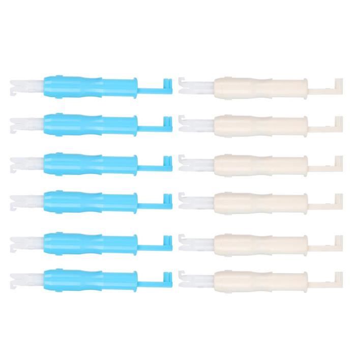 Lot De 12 Enfile-Aiguilles Plastique - Pour Couture Main Et Machine - Aide Enfilage Fil - Couleur Assortie