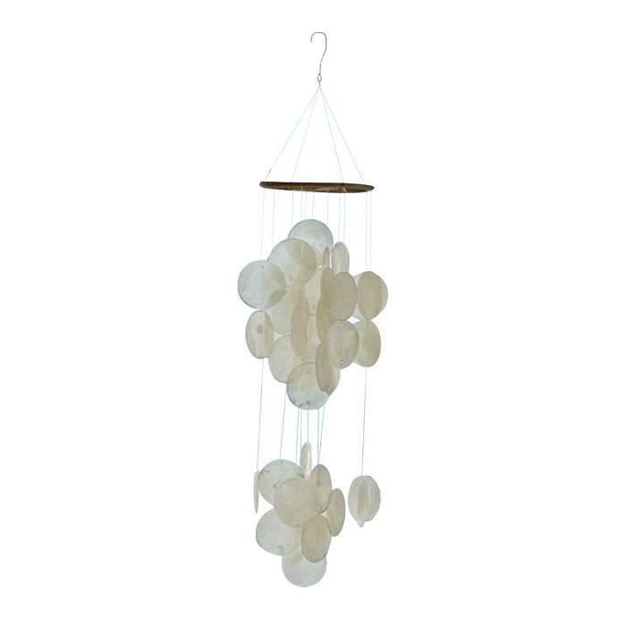 Carillon éolien En Coquillages - Décoration Boho Chic Pour Jardin, Balcon Ou Intérieur - 5 Modèles Colorés, Longueur ~70 Cm