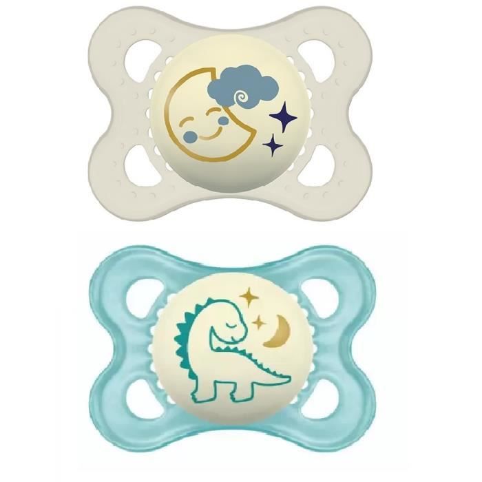 Mam Sucette Nuit De 0 A 6 Mois Silicone Lot De 2 Boite De Sterilisation Coloris Aleatoire Cdiscount Puericulture Eveil Bebe