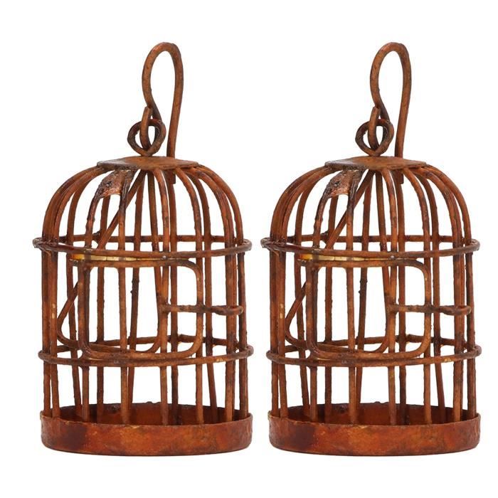 BRRNOO Décor de Cage à Oiseaux, Cage à Oiseaux Miniature en Métal BRRNOO Décor de Cage à Oiseaux, Cage à Oiseaux Miniature en Métal
