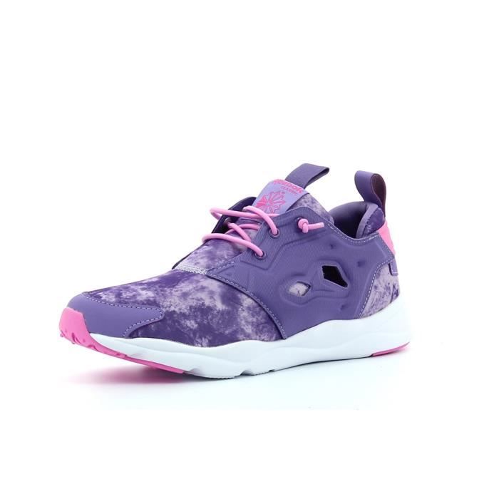 Baskets basses Reebok Furylite Sunwashed - Enfant - Violet - Fille - Plat - Textile - Lacets