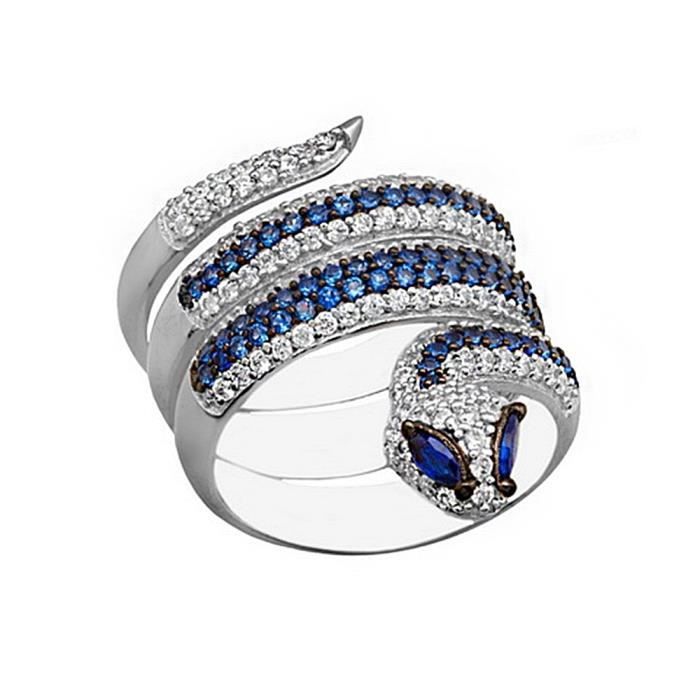 Bague serpent femme argent best sale