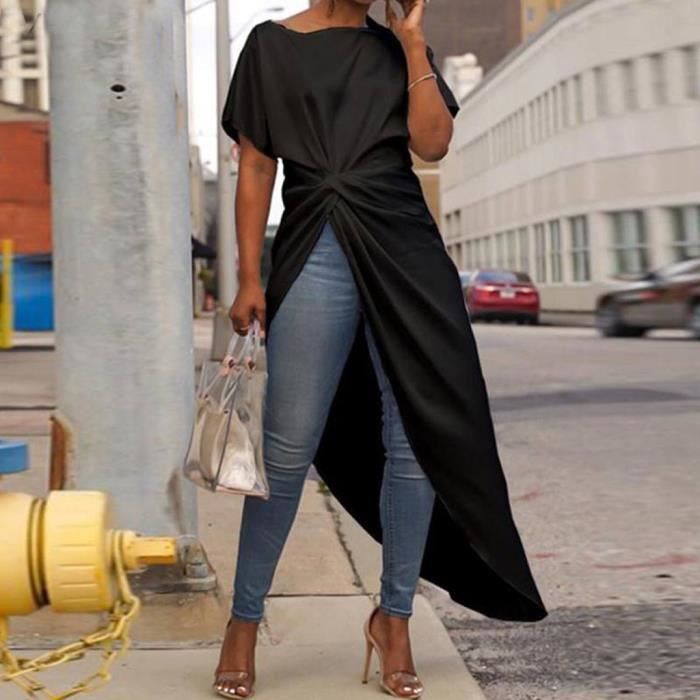 Chemisier Femme Flikity - Col Carré, Manches Bouffantes - Tunique Fluide Polyester/Élasthanne - Tailles S-XXL