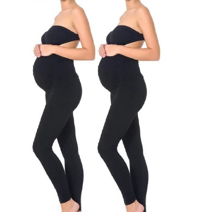 2PCS Leggings de maternité pour femmes Pantalon de yoga sans