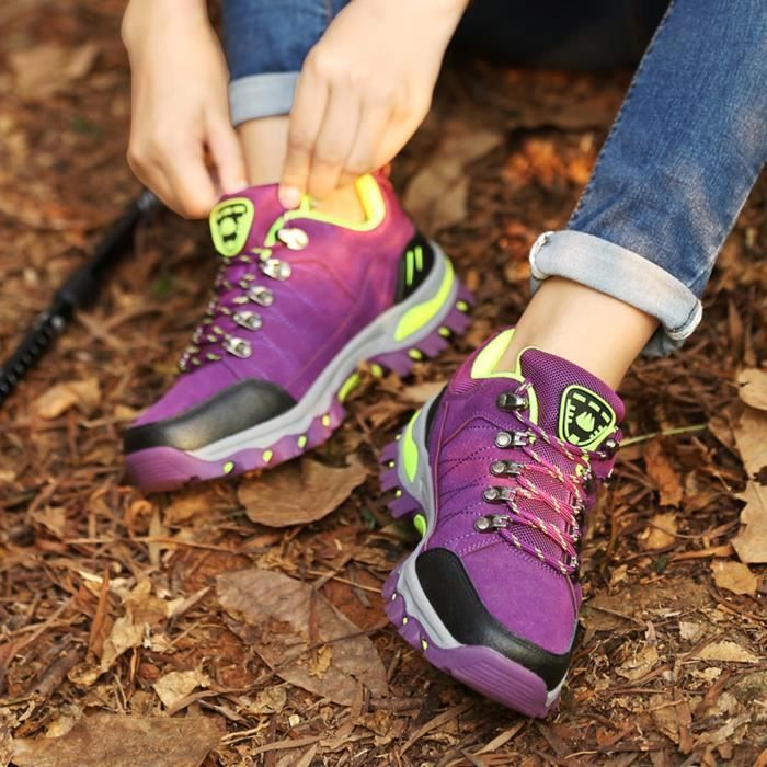 chaussures de randonnée à plateforme femmes sports plein air escalade baskets trekking imperméables
