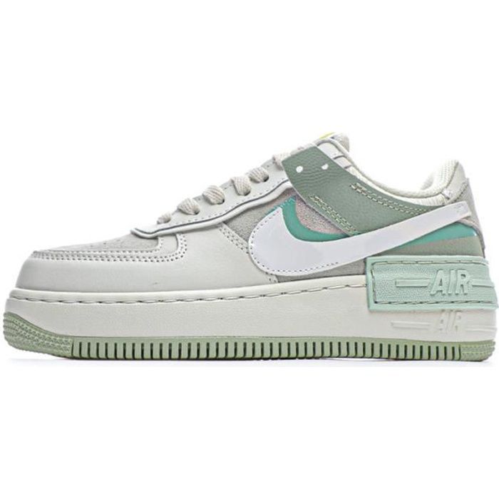 Baskets Air Force 1 Shadow Femme Vert Vert Cdiscount Chaussures