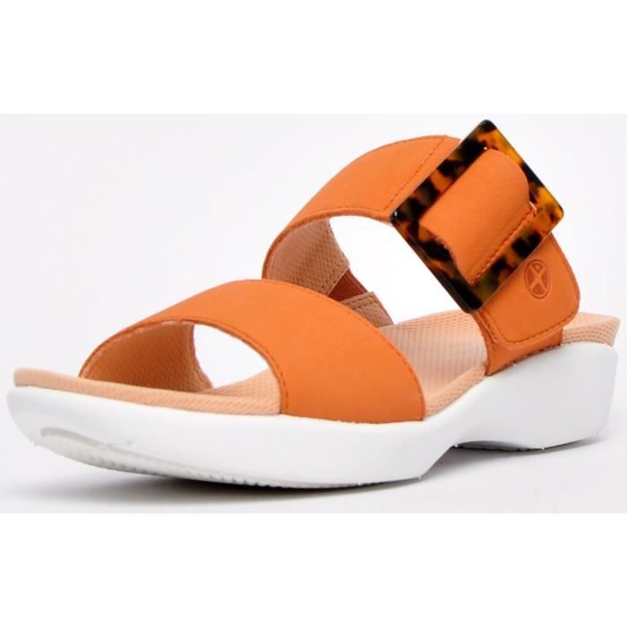 Sandales Femme Confort Hush Puppies - Taille 11 (US 9) - Noires à Semelle Compensée - Cuir