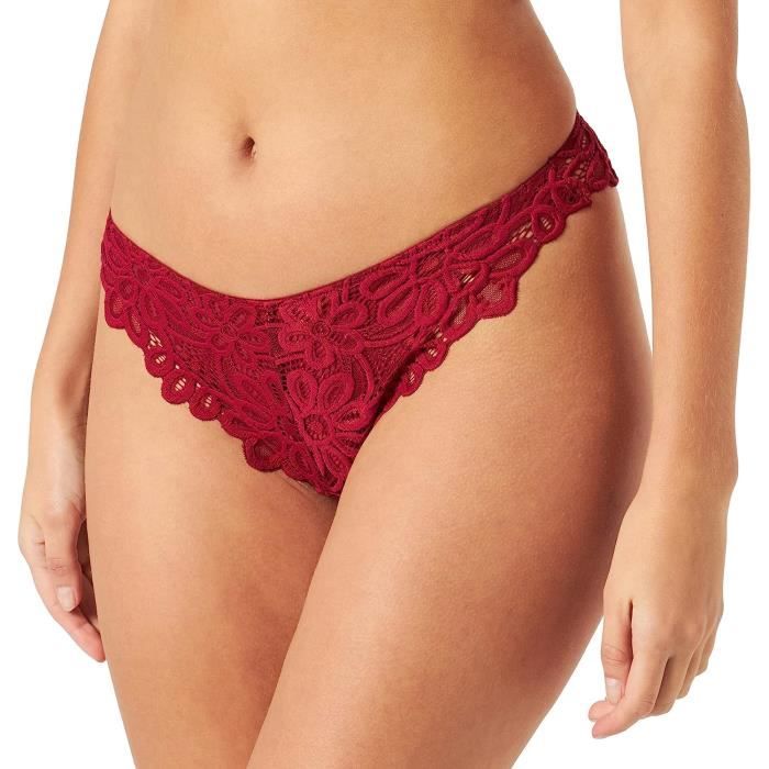 Culotte Tanga Dentelle Rouge String Femme Sexy Chic Rouge Cdiscount Pret a Porter