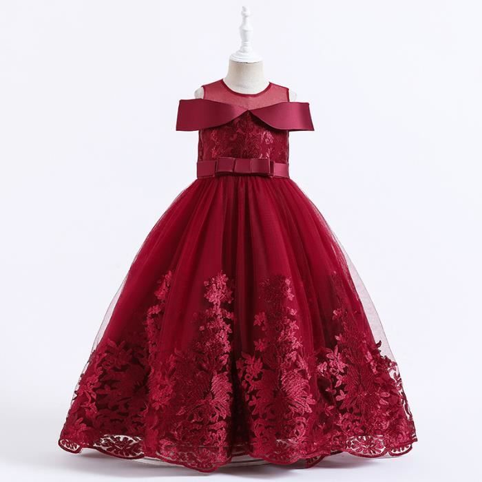 Robe de Soirée de Mariage Fille Elegant Princesse Tulle