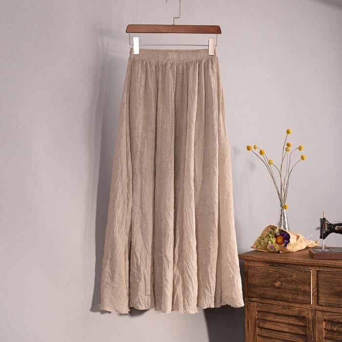 Jupe Jean Femme Trapèze à Volants - Style Rétro, Taille Haute, Longueur Midi