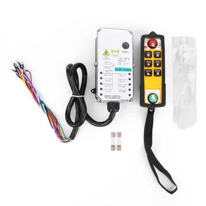 Télécommande Industrielle YU-6 – Pour Grues, Convoyeurs, Pompes à Béton – DC24V, 800 MHz – Antichute, étanche, Résistante