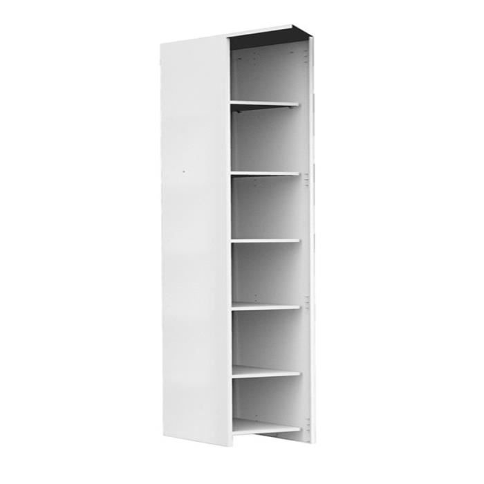 Caisson De Dressing D Angle Coloris Blanc Ecorce H 232 X L 33 X P