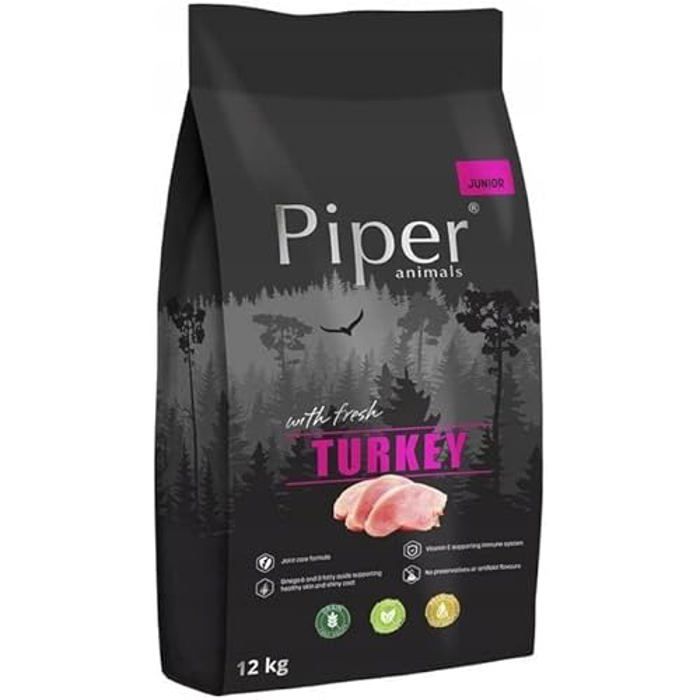 Meilleurs prix pour Croquettes pour chien Piper Junior à la dinde - Sans céréales - 12 kg