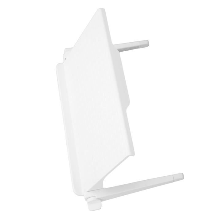 2 Étagères TV QWORK 31x12cm - Noir - Pour Console, Décodeur, Rangements
