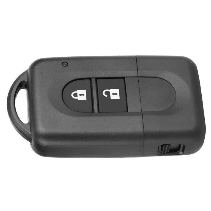 Coque De Clé Renault 1 Bouton - Compatible Kangoo Master Twingo Clio - Lot De 2 Pièces Noires