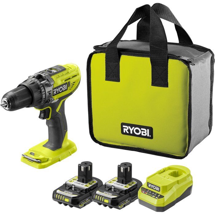 Perceuse-Visseuse à Percussion RYOBI R18PD3 – 18V, 50 Nm, 500-1800 tr/min, 2 Batteries 2Ah - vue 1