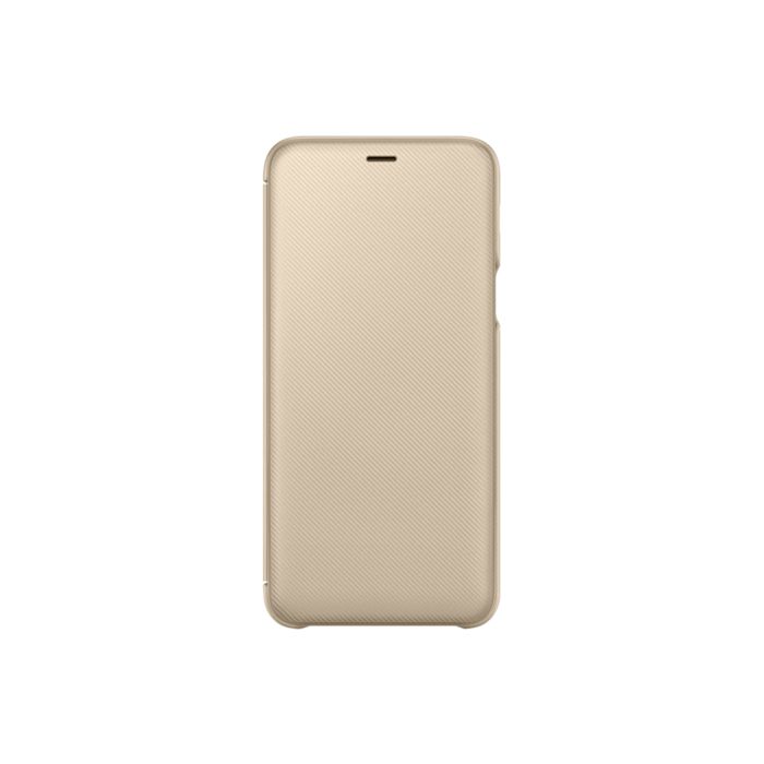 Etui Flip Wallet - Samsung - Galaxy A6+ 2018 - Or - Design slim - Rabat protecteur