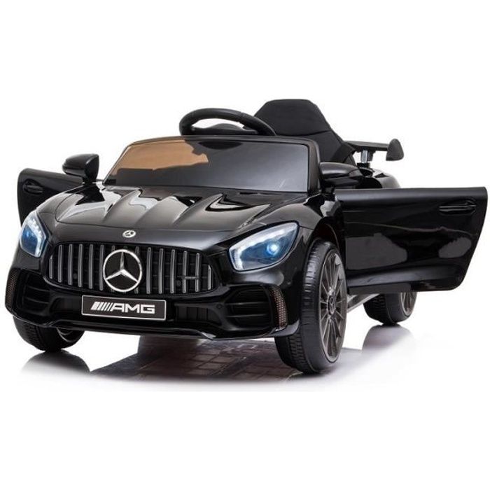 Voiture Electrique Enfant Mercedes Gt R Amg Noir 12v Roues Gomme Telecommande Cdiscount Jeux Jouets