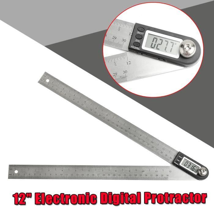 0-180 Degré Rapporteur de bras en acier inoxydable 15 cm Règle angle finder jauge