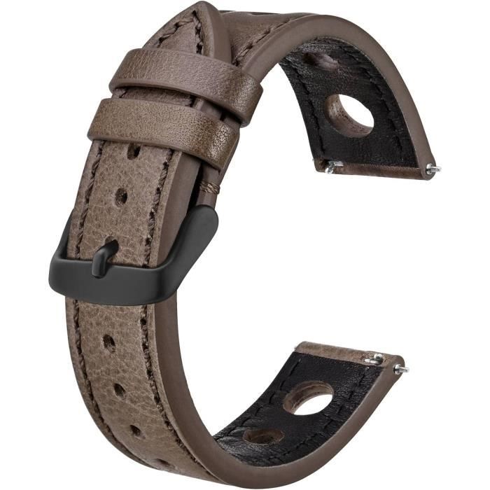 Générique Bracelets de montre en acier inoxydable, 18mm 20mm 22mm 24mm, en métal brossé for hommes, Bracelet de montre, accessoires de remplacement(Gold,20mm