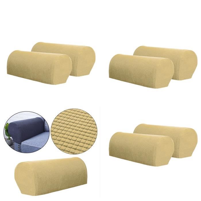 Housses D'accoudoirs Extensibles Pour Canapé - Lot De 2, Polyester, Violet - Protection Anti-taches, Enfants/animaux