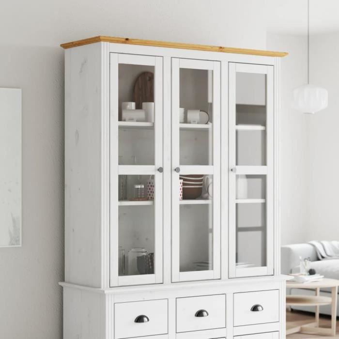 Armoire à Clés Murale En Bois Blanc - Wooden World - 6 Crochets - 29x20x5.9 Cm