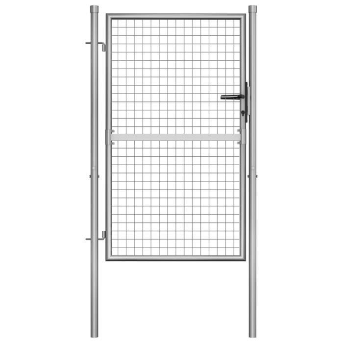 vidaXL Porte de jardin Acier galvanisé 105x175 cm - vue 2