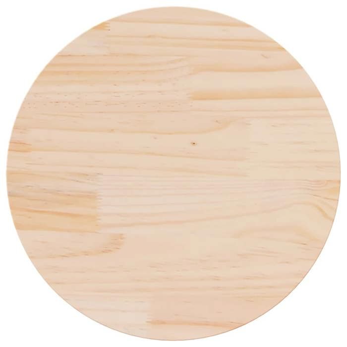 vidaXL Dessus de table Ø50x25 cm Bois de pin massif 813646