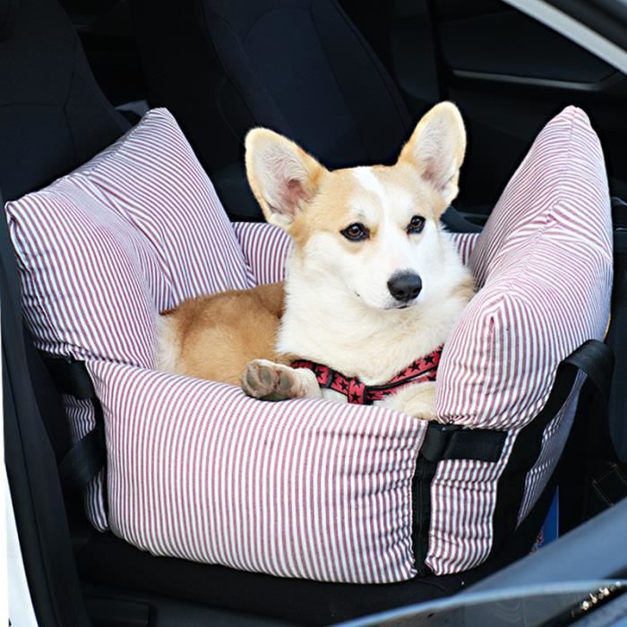 Meilleurs prix pour Siège Auto pour Chien - Lit de Voyage avec Poches - Amovible et Lavable - Coussin Siège Auto pour Chien 52 x 52cm,Rose