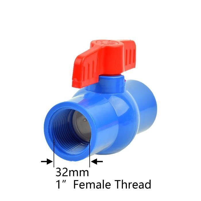 2 Robinets à Bille PVC 20mm BWINTECH - Pour Piscine, Irrigation Et Tuyauterie