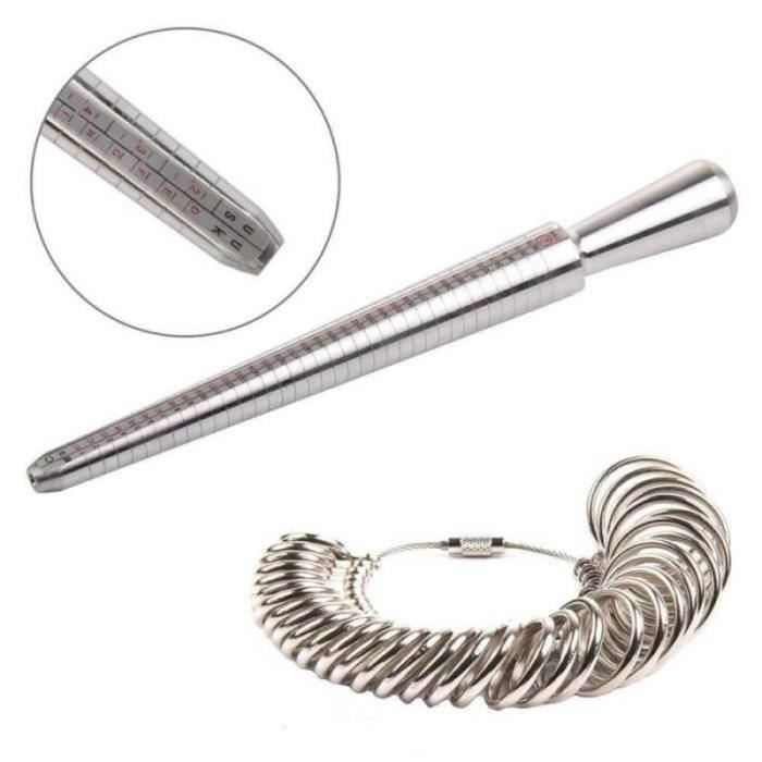 2 Baguiers Mesure Doigt - Ruban Souple Avec Loupe Pour Mesurer Taille Bague Facilement