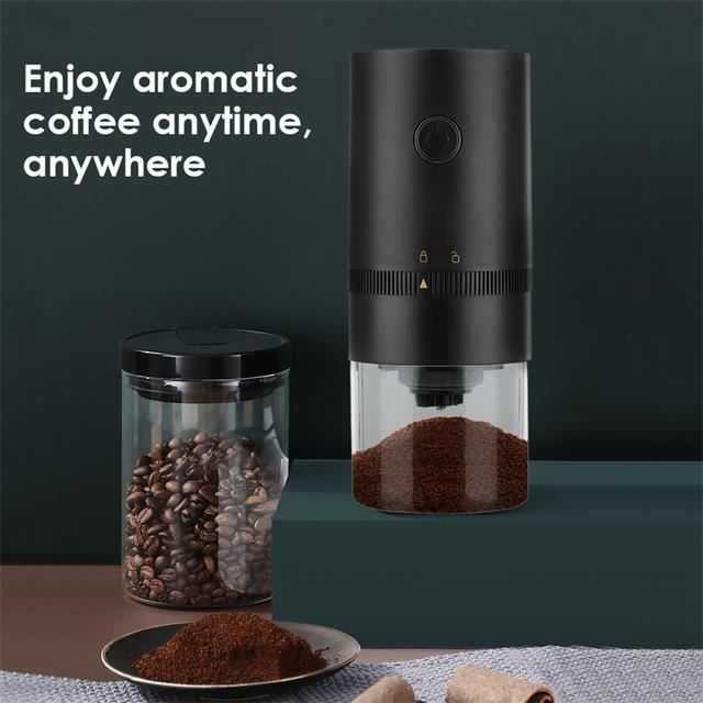 Moulin à Café Portable Électrique - Machine à Café Et Expresso Mini - Pour Maison, Bureau, Voyage - Acier Inoxydable