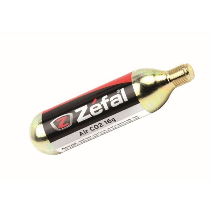 Cartouches air CO2 à visser Zefal - Noir - 16 g - Pour un gonflage rapide et efficace