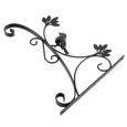 Crochet de suspension de pot de fleur en fer pour décoration de jardin - KOE - Noir - Métal-1