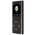 OCIODUAL Lecteur MP3 MP4 Noir Métal Baladeur Musique Radio Bluetooth Ecran Support Carte Memoire Micro SD Jusqu a 32Go-1