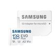 Lot de 3 Carte mémoire microSD Samsung Evo Plus 128 Go SDXC TF carte U3 Classe 10 A2 130 Mo/s avec Adaptateur-1