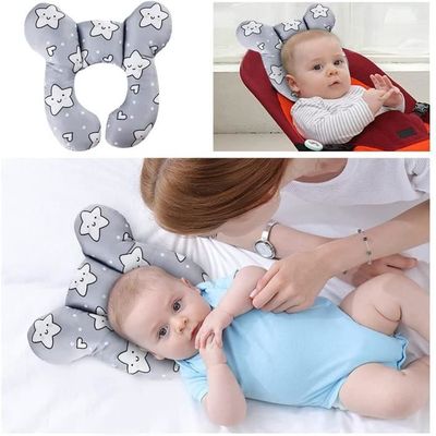 Liyic Oreiller de voyage pour bébé, coussin de soutien de la tête et du cou pour siège de voiture, pour bébé de 0 à 2 ans (renard gris Liyic Oreiller de voyage pour bébé, coussin de soutien de la tête et du cou pour siège de voiture, pour bébé de 0 à 2 ans (renard gris