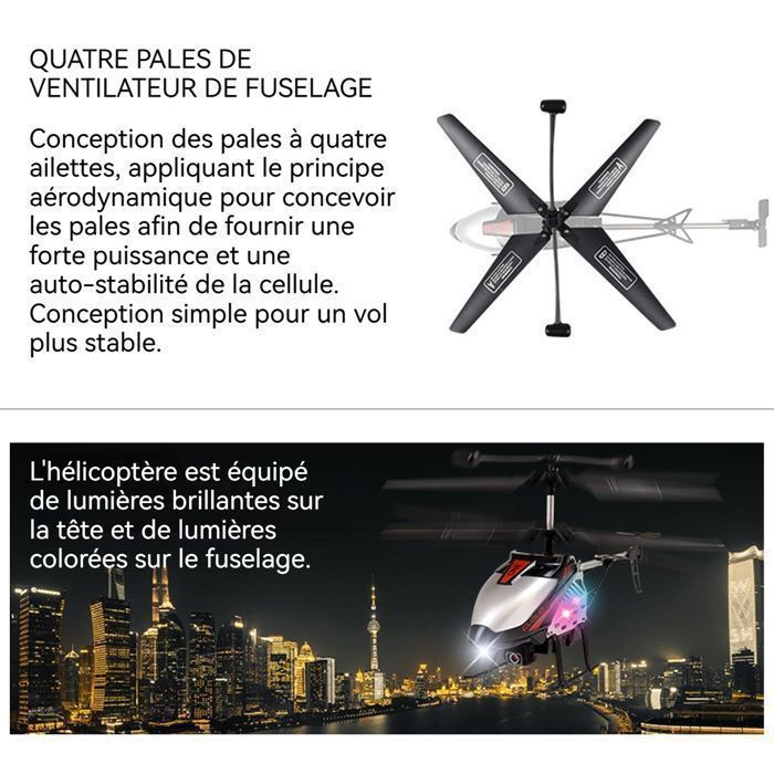 Jouet volant - ZGEER - Flying Ball Ballon Volant Mini Drone - Lumières LED colorées - Intérieur - Sport