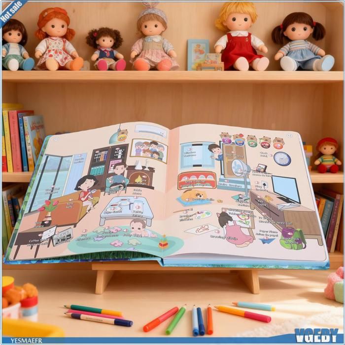 Livre parlant bilingue espagnol anglais, jouet d'apprentissage