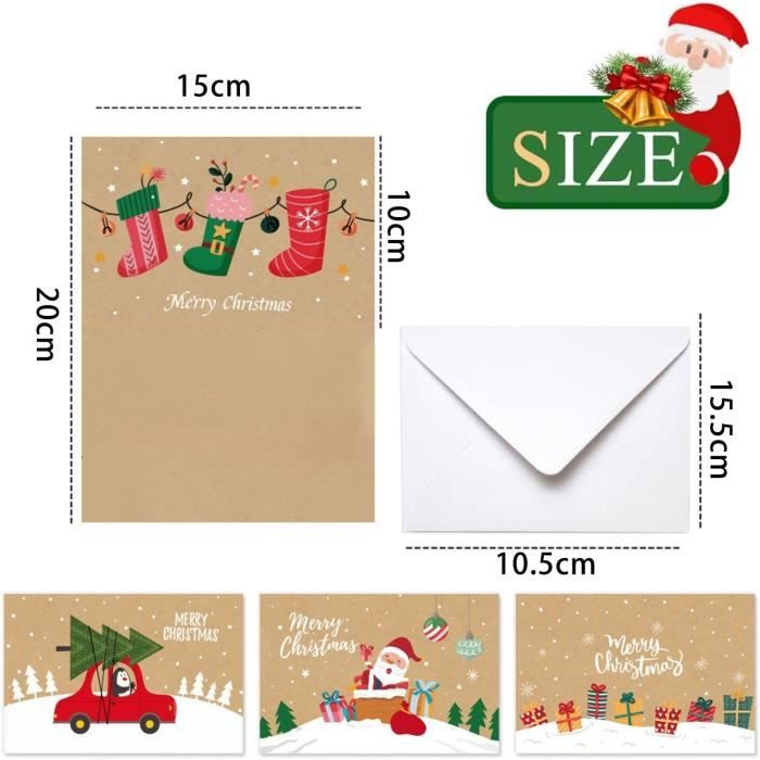 Papier Lettre Pere Noel Papier à Lettres De Noël 60PCS Lettre De