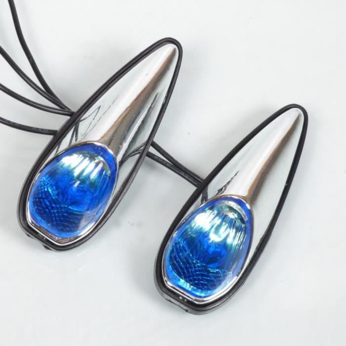 Mini Clignotant Goute D'eau Chromé à LED Auto Pour Moto Scooter Quad Feu Décoratif - MFPN : 9029CHW-191554-1N - Auto