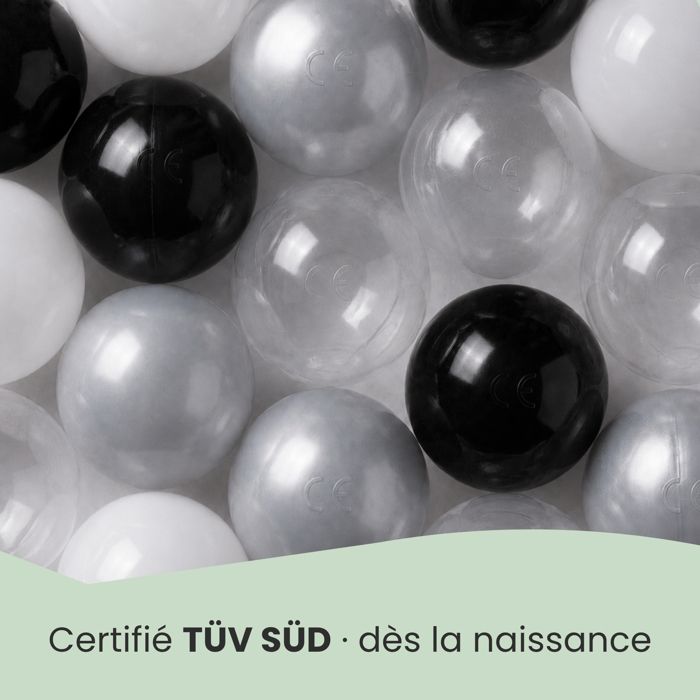 LittleTom Dès la Naissance 50 Balles Piscine Bébé - 5,5cm Boules Plastique Colorées Sécurisées sans BPA - Jeu Éveil Motricité Enfant - Accessoires