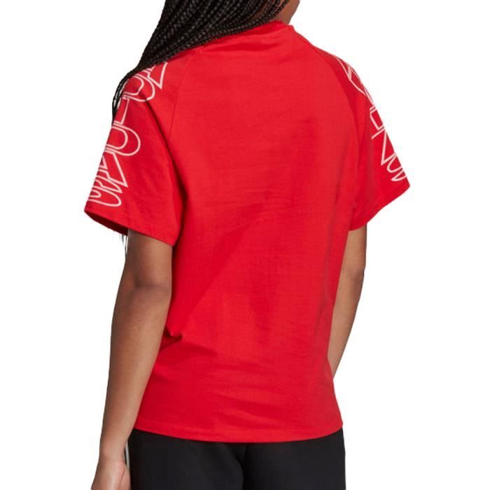 T shirt adidas clearance rouge femme