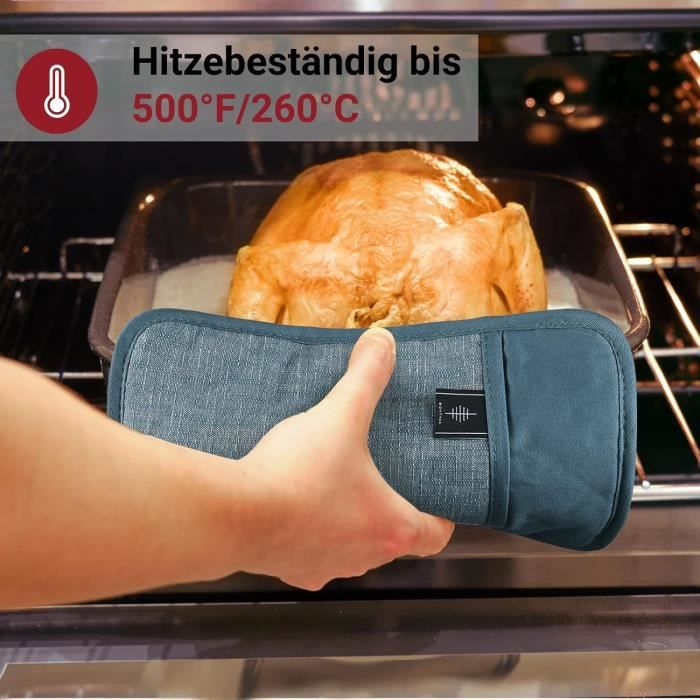 Win Change Maniques Cuisine et Gant Four Résistants à la Chaleur 550 ℉, Gant Cuisine Four