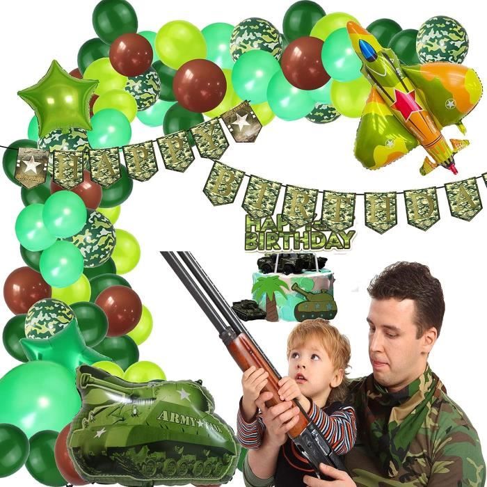 Fournitures de fête à thème militaire, assiette camouflage, nappe verte  armée, décoration d'anniversaire pour enfants, garçon, britannique -  AliExpress