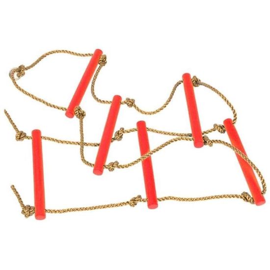 Bon plan Échelle de corde pour enfants - Bois massif et PE 30x168cm