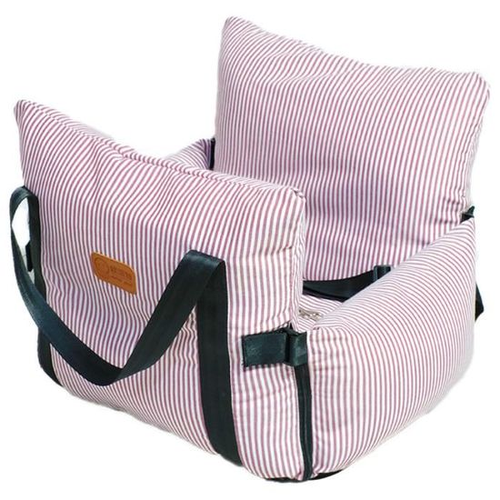 Siège Auto Pour Chien Portable Jusqu'à 60 LB - Coussin Rehausseur Voyage Rose M, Antidérapant Et Lavable