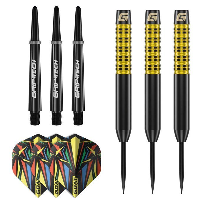 GOAT - Athlete Yellow Brass Fléchettes Pointes D'Acier 12 G